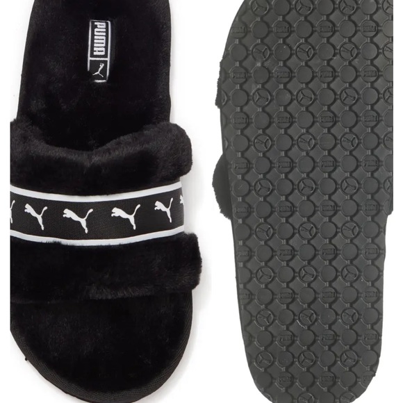 🆕 Puma Fluff Remix Faux Fur Slide Sandal - Picture 5 of 7
